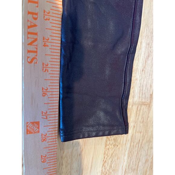 SPANX Mahogany Faux Leather Leggings Women's S - Picture 12 of 13